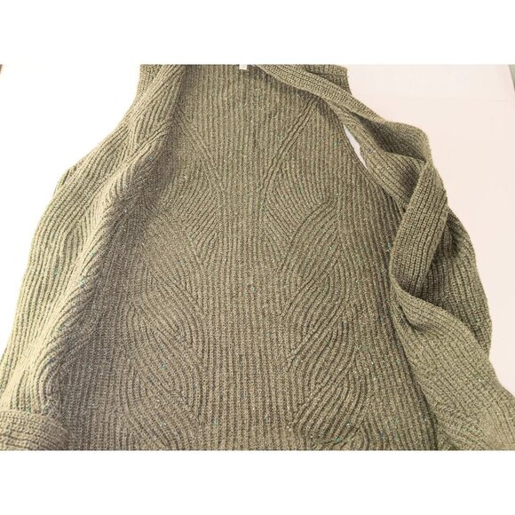 Talbots Ribbed Knit Open Front Cardigan Sweater Sleeveless Women's size M Green - Picture 10 of 11